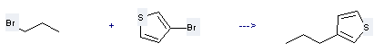 Thiophene, 3-propyl- can be prepared by 3-bromo-thiophene and 1-bromo-propane
